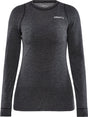 Craft - core wool merino ls tee - thermoshirt - dames - zwart - s