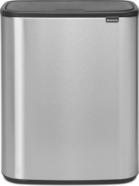 Brabantia Bo Touch Bin Abfallbehälter – 60 Liter – 1 Fach – mattierter Stahl, fingerabdrucksicher