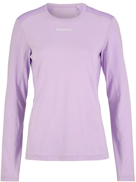Craft adv essence ls tee 2 w lilac - sportshirt