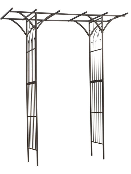 Nature Naturgartenbogen 114x66x232 cm Metall Schwarz