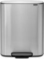 Brabantia Bo-Abfallbehälter – 60 Liter – 1 Fach – mattierter Stahl, fingerabdrucksicher