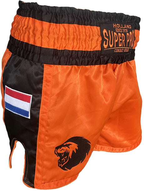 Super pro nations holland kickboks broekje oranje zwart (beschikbaar in verschillende maten) s