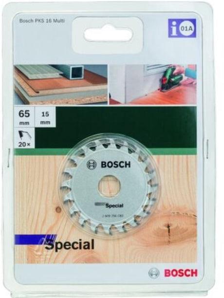 Bosch Kreissägeblatt „Spezial“ 65x15mm – 20 Zähne für PKS 16 Multi