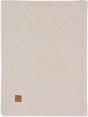 Jollein - deken ledikant 100x150cm - dekentje baby - check knit oatmeal