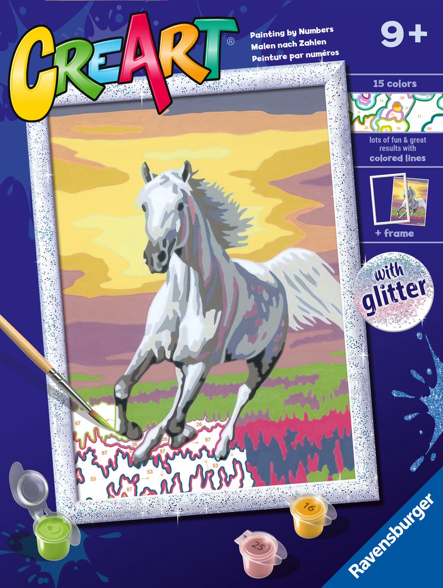 Ravensburger Creart Painting bei Number - Pferd bei Sonnenuntergang