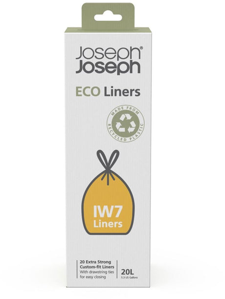 Joseph joseph eco liners afvalzakken grijs - iw7 - 20 l - 20 stuks