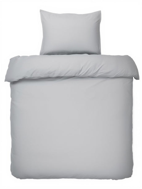 Hush. living hush living - dekbedovertrek percale - 100% katoen - 200tc - extra fris en koel - sterk en slijtvast - 140x220+20cm - 60x70cm kussensloop - met bevestigingslusjes - lichtgrijs