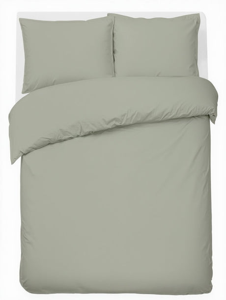Hush. living hush living - dekbedovertrek percale - 100% katoen - 200tc - extra fris en koel - sterk en slijtvast - 200x220+20cm - 60x70cm kussensloop - met bevestigingslusjes - lichtgroen