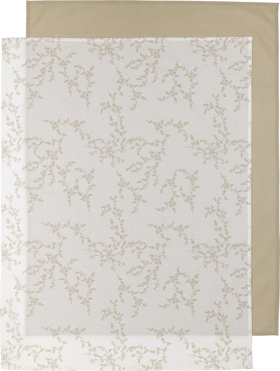 Meyco Baby-Zweige-Bettlaken – 2er-Pack – Sand – 100 x 150 cm – 0,3 tog