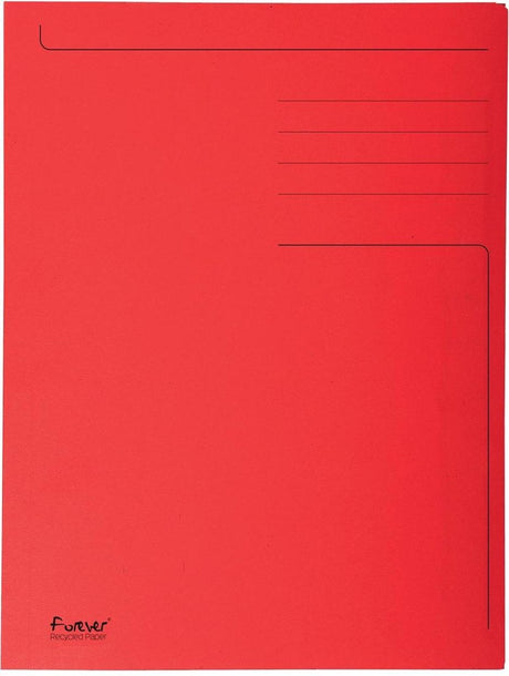Exacompta 50x Forever® bedruckte Mappe mit 3 Klappen – 280 gm2 – 24 x 32 cm für A4 – Rot – 448003e