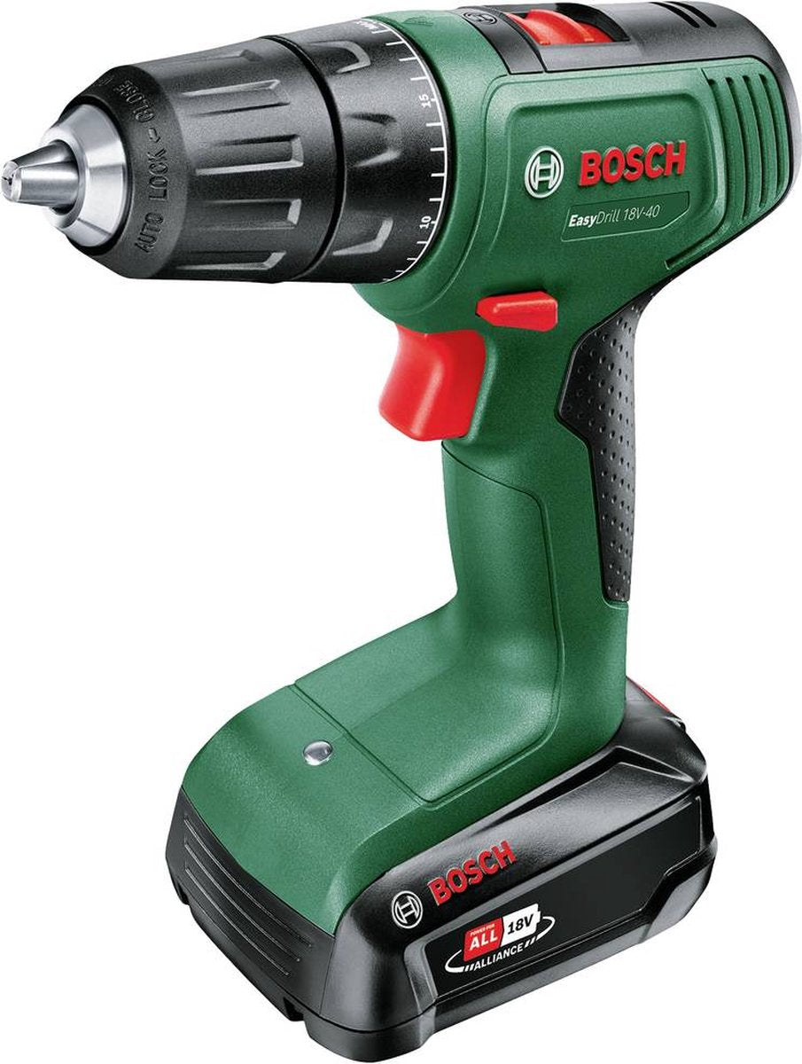Bosch 06039d8007 Akku-Bohrschrauber 18 V 1,5 Ah Li-Ion inkl. 2 Batterien, inkl. Ladegerät, inkl. Fall, ich