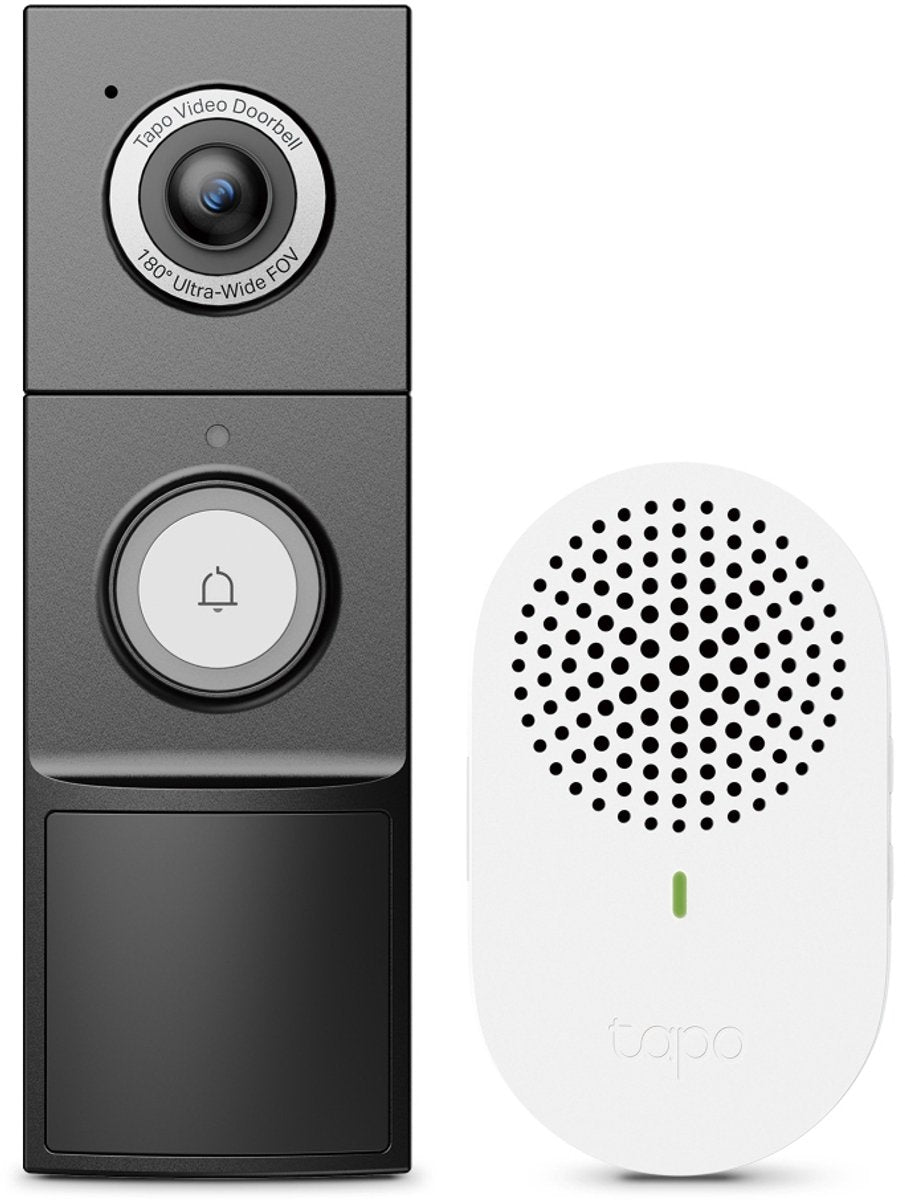 Tp-Link Tapo D235 Video-Türklingel mit Kamera – inklusive Glockenspiel – 2K 5 MP – Batterie- oder Kabel-Stromversorgung – intelligente IP66-Türklingel