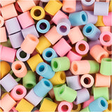 Nabbi-Bioperlen von , Größe 5x5 mm, Lochgröße 2,5 mm, mittel, Pastellfarben, 1000 Stück 1 Box
