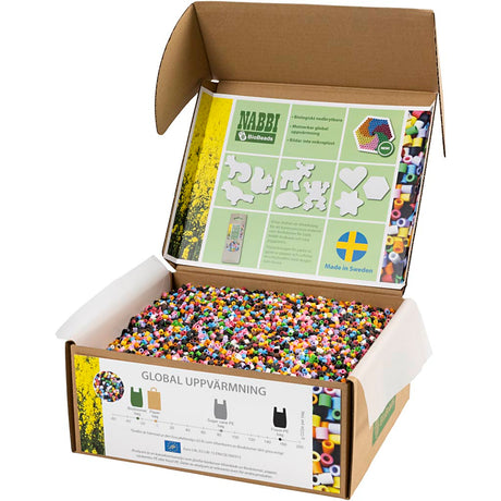 Nabbi-Bioperlen von , Größe 5x5 mm, mittel, Standardfarben, 55000 Stück 1 Box