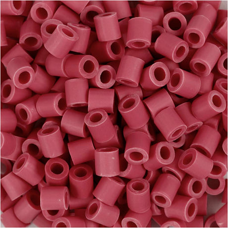 Nabbi-Bioperlen von , Größe 5x5 mm, Lochgröße 2,5 mm, mittel, rot, 1000 Stück 1 Box