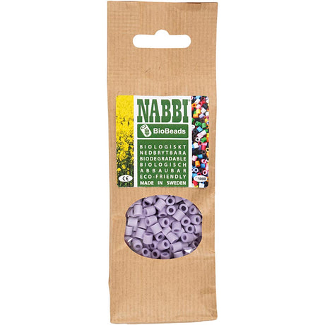 Nabbi-Bioperlen von , Größe 5x5 mm, Lochgröße 2,5 mm, mittel, lila, 1000 Stück 1 Box