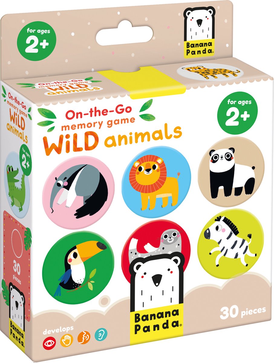 Bananenpanda – Memory-Spiel für unterwegs mit Wildtieren – 30-tlg.