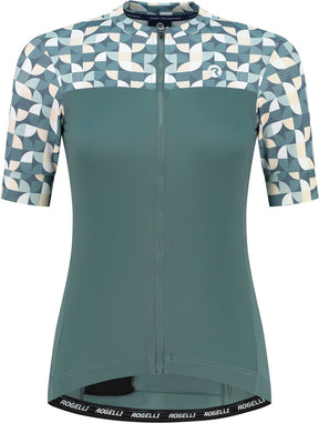 Rogelli essential graphic fietsshirt - korte mouwen - dames - mint - maat m