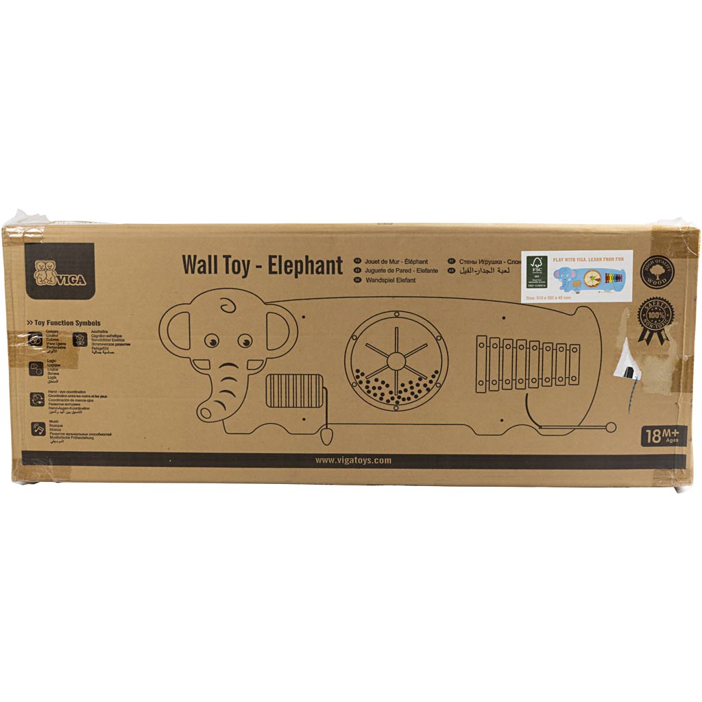 Vigatoys https: www.cchobby.nl viga-wooden-activity-board-with-elephant-size-91x32x4-6-cm-1-piece