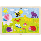 Viga Holzpuzzle, Größe 30x22,5 cm, 24 Teile, 1 Stück