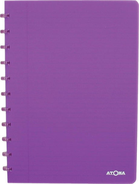 Atoma trendiges Notizbuch, ft A4, 144 Seiten, liniert, transparentes Lila