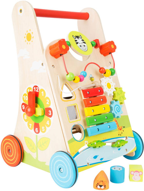 Small Foot – farbenfroher Lauflernwagen aus Holz