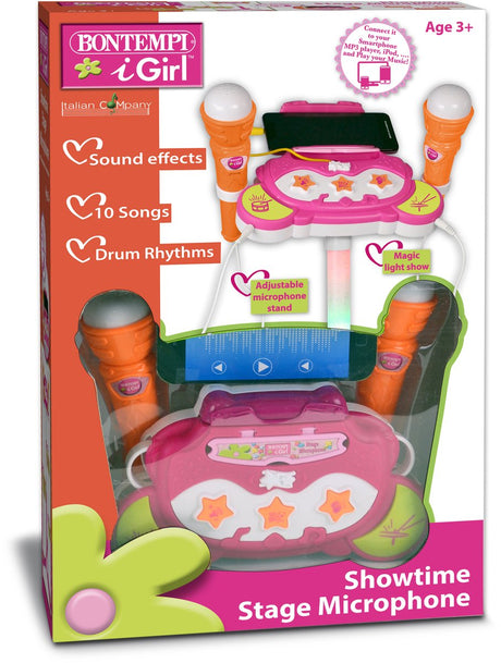 Bontempi Spa Bühnenmikrofon – Spielzeugmikrofon – Rosa