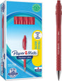 Paper Mate Flexgrip Ultra Kugelschreiber mit Druckknopf | mittlere Spitze (1,0 mm) | rot | 12 Stück