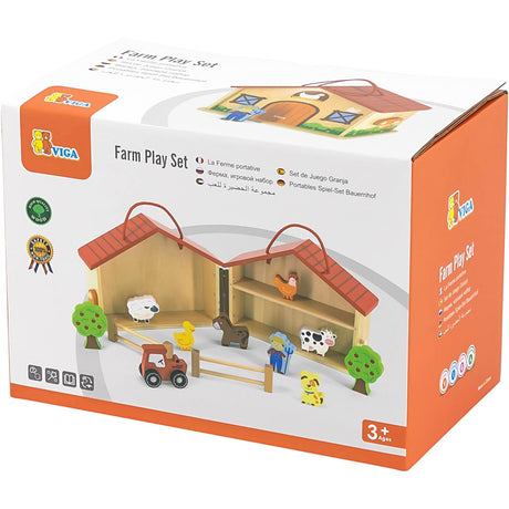 Viga Bauernhof-Set, H: 13 cm, L: 23 cm, B: 17 cm, 1 Stück