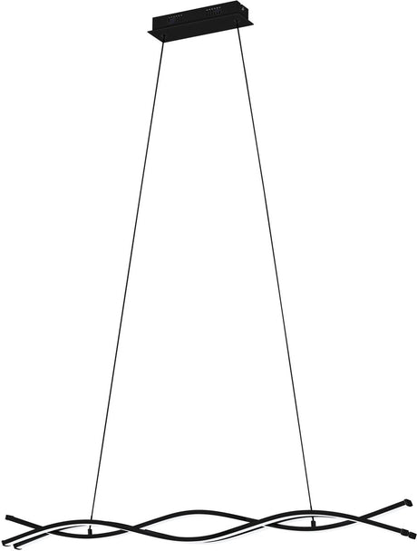 Eglo lasana 3 hanglamp - led - 98.5 cm - zwart wit