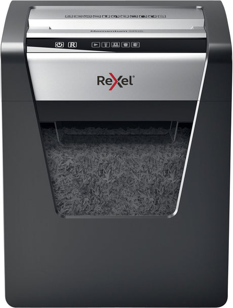 Rexel Momentum M510 Aktenvernichter – P5 Mikroschredder – bis zu 10 Blatt – 23 l – Schwarz