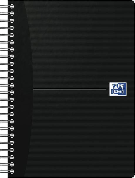 Oxford Smart Black Spiralblock – A5 – liniert – Softcover – 90 Blatt