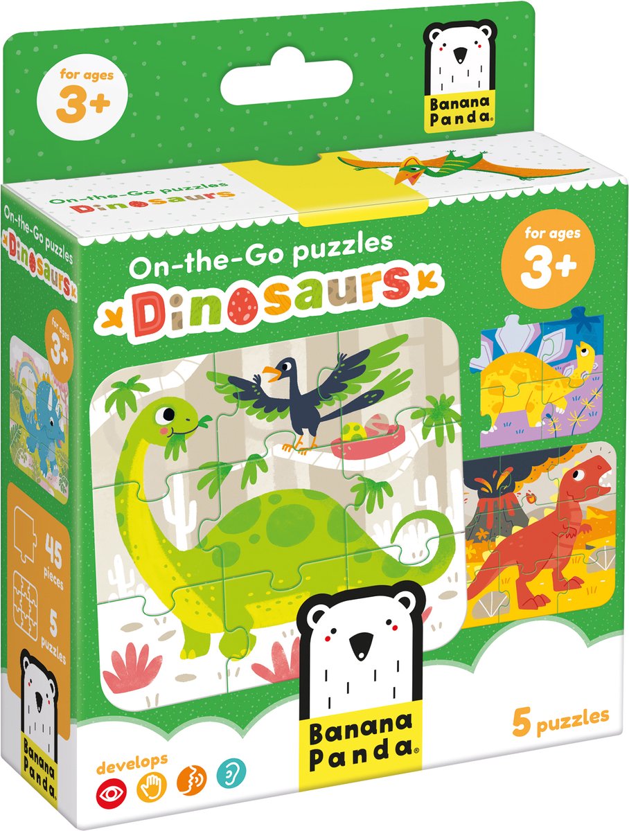 Bananenpanda - Puzzle-Dinosaurier für unterwegs - 16-tlg.