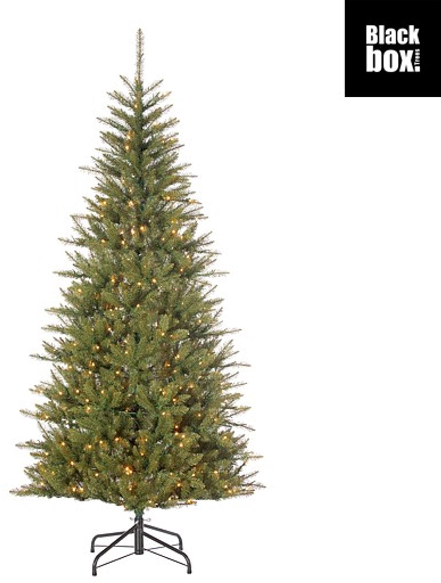 Black box trees malden kunst kerstboom met verlichting - kunstkerstboom h215 x d112 cm - met timer en dimmer - groen