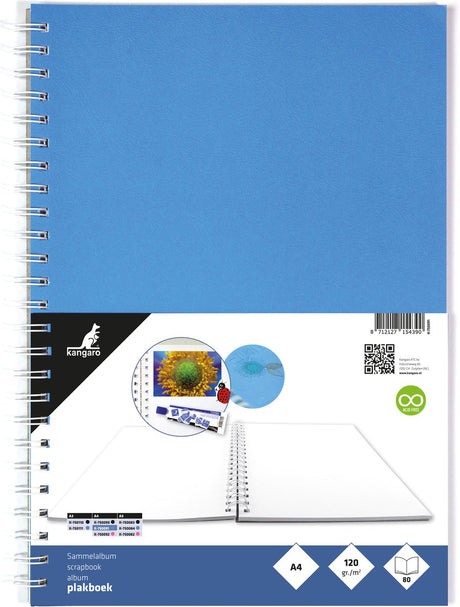 Känguru-Sammelalbum – A4+ – 120 Gramm – 80 Seiten – blau