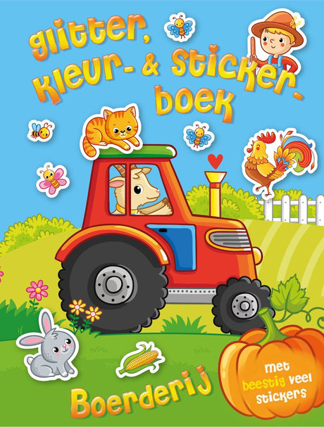 Mondikaart Glitzer-, Mal- und Stickerbuch - Bauernhof