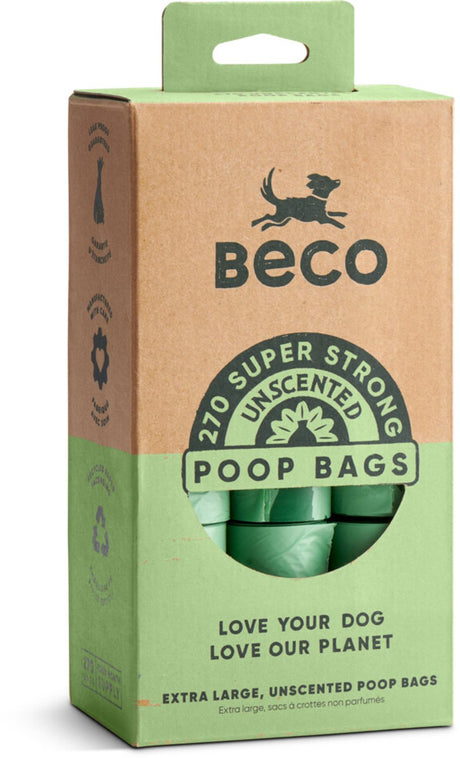 Becopets Beco Pets nachhaltige Hundekotbeutel – groß, stabil – 270 Stück (18 x 15)