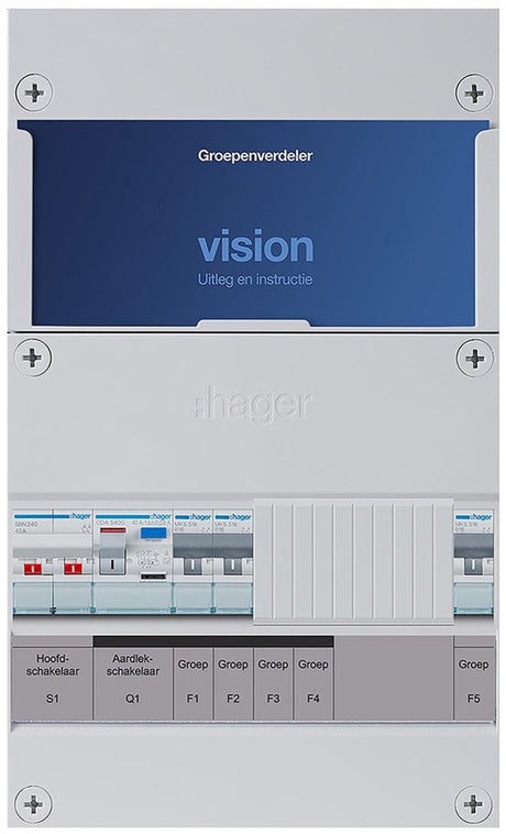 Hager Vision - Typ A 3-Gruppen-Verteiler HS, AS 30 MA HACO Direct, 1-phasig