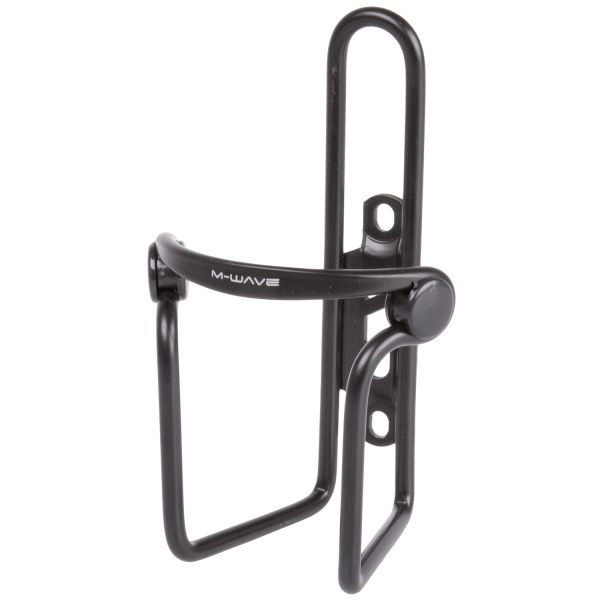 M-Wave Flaschenhalter aus Aluminium mit PVC-Klemmen – schwarz