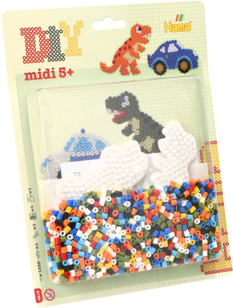 Markenlose Sans-Marque-Hama-Bügelperlen Dino – 1100 Stück