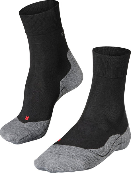 Falke ru4 Wool Anti-Blister Wool Funktionsmaterial Laufsocken Herren Schwarz – Größe 46-48
