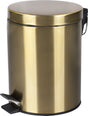 Differnz pedaalemmer mat goud â€“ prullenbak badkamer â€“ afvalbakje â€“ 5 liter