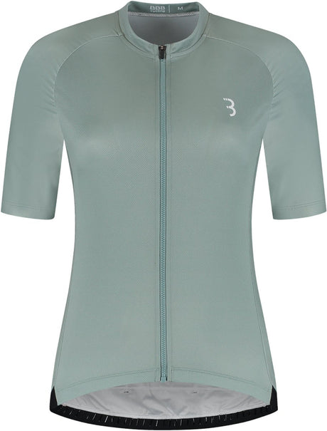 Bbb Cycling Donnafit R - nachhaltiges Radsportshirt Damen Kurzarm - 15-25 °C - atmungsaktives MTB- und Radsportshirt - 3 Rückentaschen - Salbeigrün m