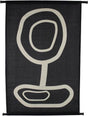 Hd collection wanddoek organisch zwart 83x3x110cm