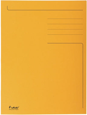 Exacompta 50x forever® bedrukte map met 3 kleppen - 280gm2 - 24x32 cm voor a4 - oranje - 448009e