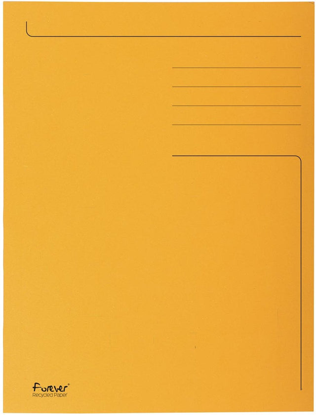 Exacompta 50x forever® bedrukte map met 3 kleppen - 280gm2 - 24x32 cm voor a4 - oranje - 448009e