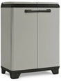 Keter Planet Recycling niedriger Aufbewahrungsschrank – 68 x 39 x 90 cm – grau schwarz