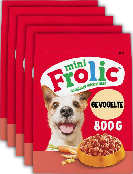 Frolic Mini-Hundefutter – komplettes Trockenfutter – Geflügel – 5 x 800 g