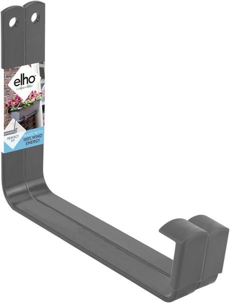 Elho barcelona haken metaal 18 - accessoires voor balkonbuitenaccessoires - ø 2.0 x h 14.8 cm - zwart antraciet
