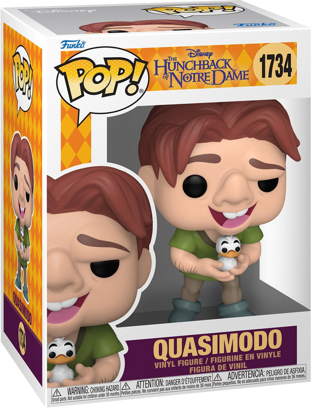 Funko der Glöckner von Notre Dame Pop! Vinylfigur Quasimodo mit Vogel 9 cm Puppe! Figur